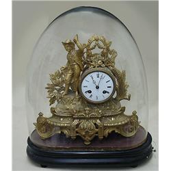 French gilt bronze clock with musical b