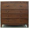 Image 1 : Walnut four drawer chest; rectangular t