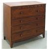 Image 2 : Walnut four drawer chest; rectangular t