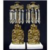 Image 1 : A pair of Empire brass girandoles on ma