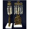 Image 2 : A pair of Empire brass girandoles on ma