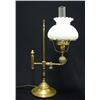 Image 1 : Brass student lamp; with pineapple fini