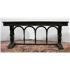 Image 1 : Walnut library table; carved banding ar