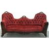 Image 1 : Walnut and velvet upholstered Victorian