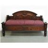 Image 1 : Walnut Renaissance Revival bench; arche