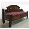 Image 2 : Walnut Renaissance Revival bench; arche