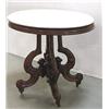 Image 1 : Walnut Renaissance Revival oval table; 
