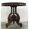 Image 2 : Walnut Renaissance Revival oval table; 