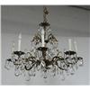 Image 1 : Gilt spelter chandelier; three tiers of