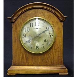 Walnut cased Waterbury clock; dome top;
