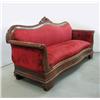 Image 2 : Victorian walnut and upholstered sofa; 