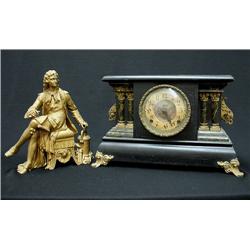 Ingraham wood cased mantle clock with g