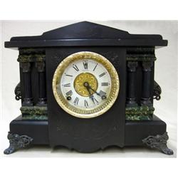 Wood cased Sessions mantle clock; doubl