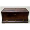 Image 1 : Cherry dovetailed tool chest; overhangi