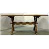 Image 2 : Chestnut trestle table; rectangular top