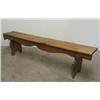 Image 1 : Mortised poplar bench; sides ending in 