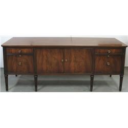 Banded mahogany credenza by John Scalia