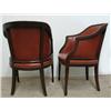 Image 2 : A pair of mahogany and leather upholste