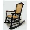 Image 1 : Walnut Victorian child's rocker; carved