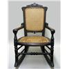 Image 2 : Walnut Victorian child's rocker; carved