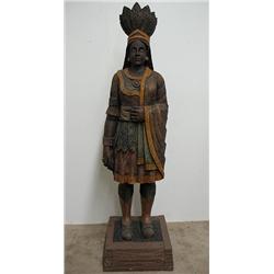 Folk Art cigar store Indian; painted st