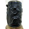 Image 2 : Metal and glass lamp; glass font over m