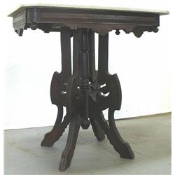 Walnut Victorian center table; rectangu