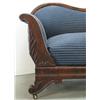 Image 2 : Walnut veneer and upholstered sofa; ser