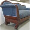 Image 3 : Walnut veneer and upholstered sofa; ser