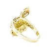 Image 3 : 0.70 ctw Ruby and Cubic Zirconia Snake Ring - 14KT Yellow Gold