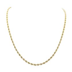 Twenty Four Inch Rope Chain - 14KT Yellow Gold