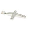 Image 5 : 14K White Gold 3.25CTW 108 Invisible Set Princess Diamond Arched Unisex Cross