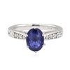 Image 2 : 2.06 ctw Sapphire and Diamond Ring - 14KT White Gold