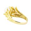 Image 3 : 0.05 ctw Diamond and Pearl Ring - 14KT Yellow Gold