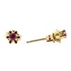 Image 2 : 0.20 ctw Ruby Floral Basket Earrings - 10KT Yellow Gold