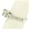 Image 5 : 14K White Gold 1.32 ctw H VS1 Prong Set Princess Cut Diamond Engagement Ring Sz