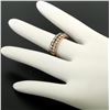 Image 7 : 14k Rose Gold 1.10 ctw Dual Row Round Champagne Diamond Band Ring