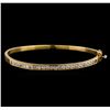 Image 1 : 14KT Yellow Gold 1.21 ctw Diamond Bangle Bracelet