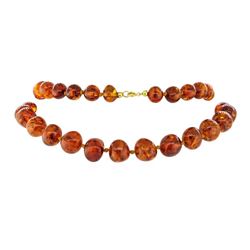 Twenty Nine Inch Baltic Honey Colored Amber Necklace