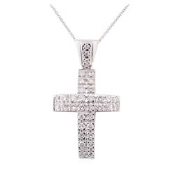 2.34 ctw Diamond Pendant And Chain - 14KT White Gold