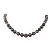 Image 1 : 0.38 ctw Diamond and Tahitian Pearl Necklace