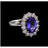 Image 1 : 14KT Two-Tone Gold 2.38 ctw Tanzanite and Diamond Ring