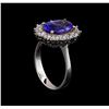 Image 4 : 14KT Two-Tone Gold 2.38 ctw Tanzanite and Diamond Ring