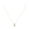 Image 1 : 0.58 ctw Opal and Diamond Pendant with Chain - 14KT Yellow Gold