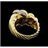 Image 3 : 18KT Two-Tone Gold 0.43 ctw Diamond Ring