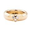 Image 2 : 0.15 ctw Diamond Heart Motif Ring - 18KT Rose Gold