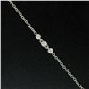 Image 3 : 18K White Gold 16" 3.12 ctw F VS Diamond Cushion Peridot Flower Cluster Necklace