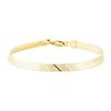 Image 1 : Silk Herringbone Chain Bracelet - 14KT Yellow Gold