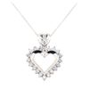Image 1 : 1.03 ctw Diamond Pendant And Chain - 14KT White Gold