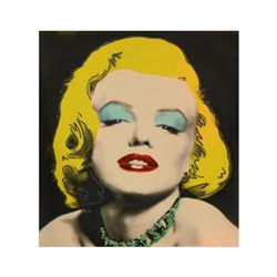 Steve Kaufman (1960-2010), "Marilyn Seduction" One-of-a-Kind Mixed Media on Canvas, Hand Signed Inve